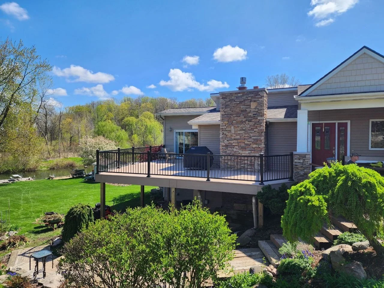 Custom deck project by J & M Group Michigan in Greenville, MI