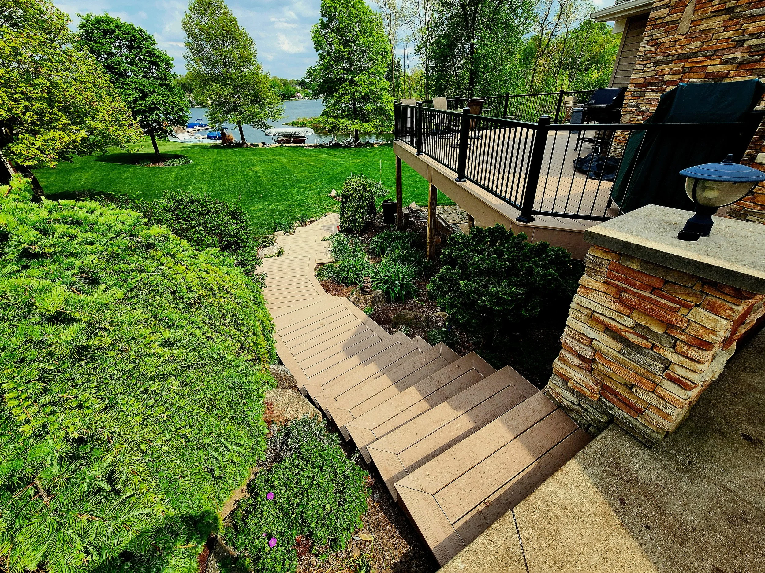 Custom deck project by J & M Group Michigan in Greenville, MI