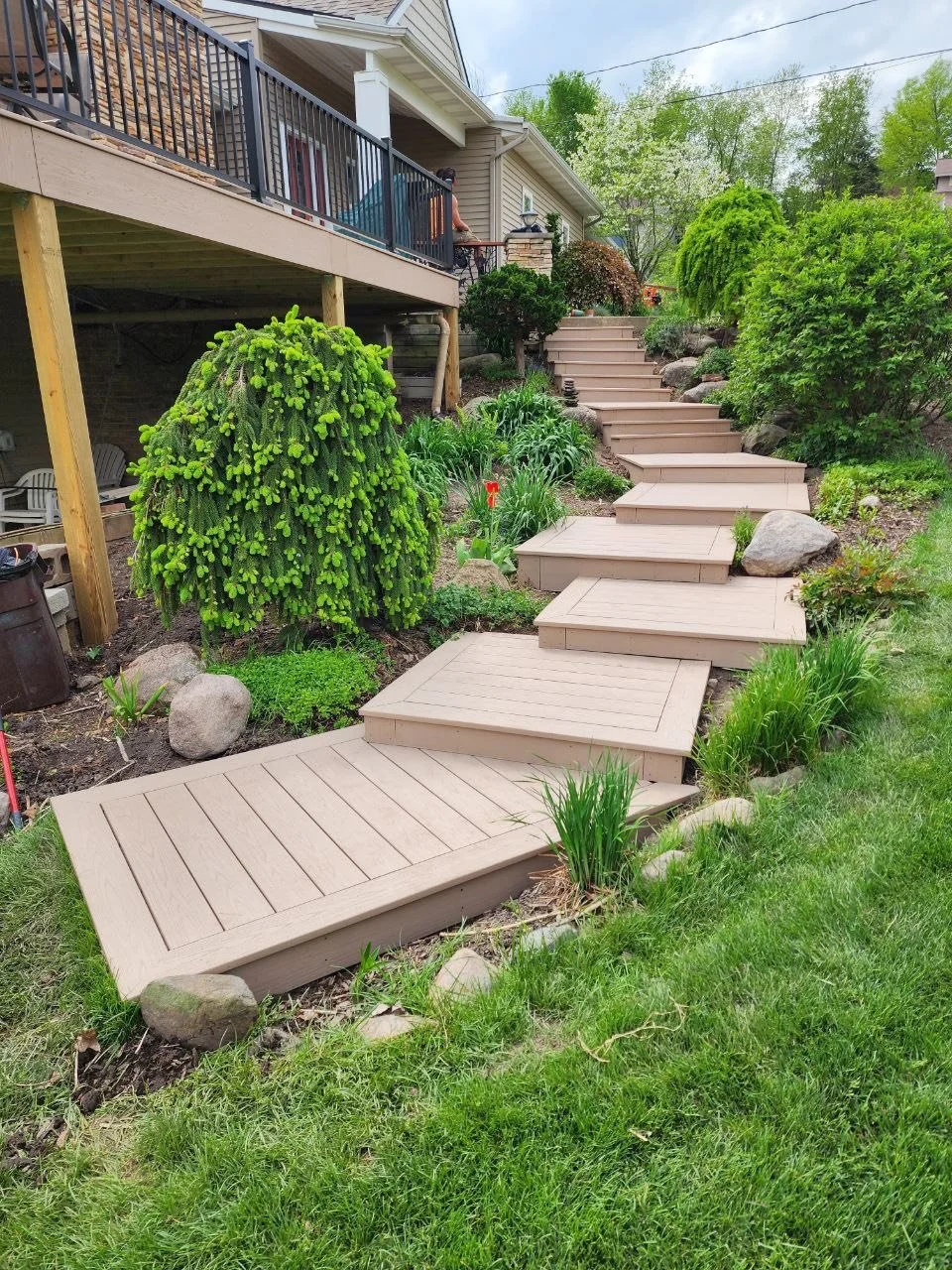 Custom deck project by J & M Group Michigan in Greenville, MI