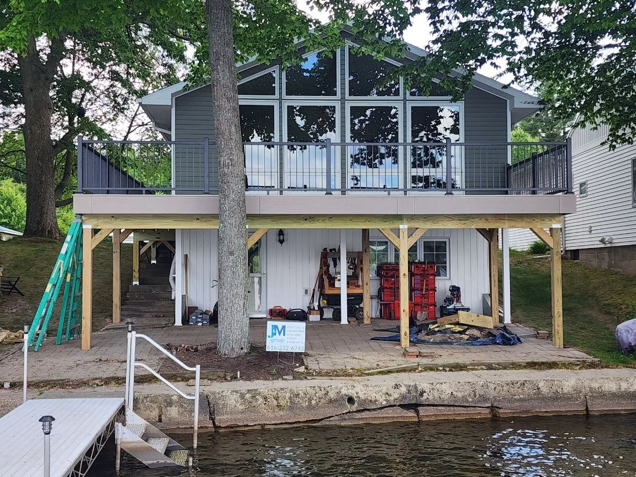 Custom deck project by J & M Group Michigan in Greenville, MI
