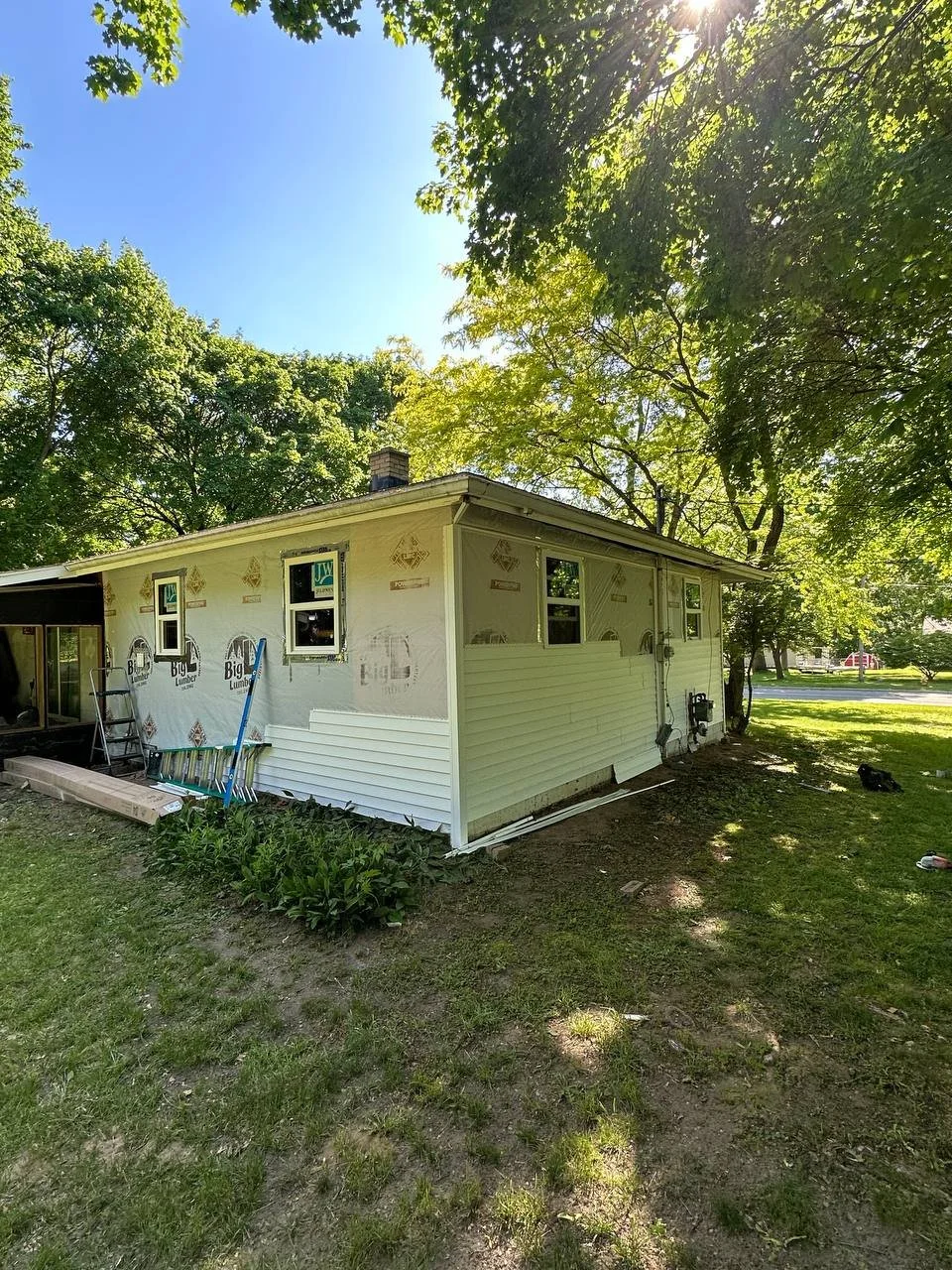 Exterior renovation project by J & M Group Michigan in Greenville, MI
