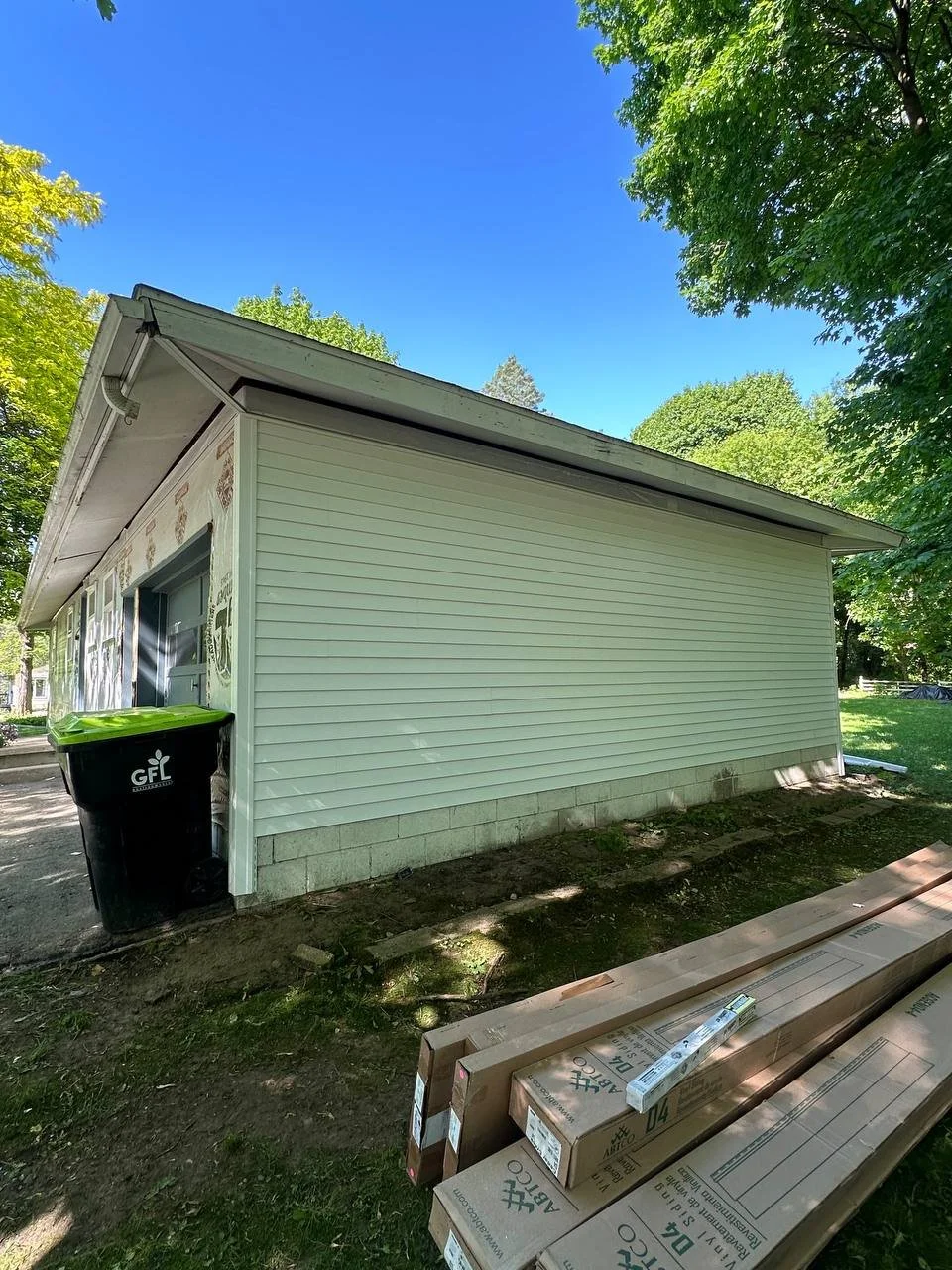 Exterior renovation project by J & M Group Michigan in Greenville, MI