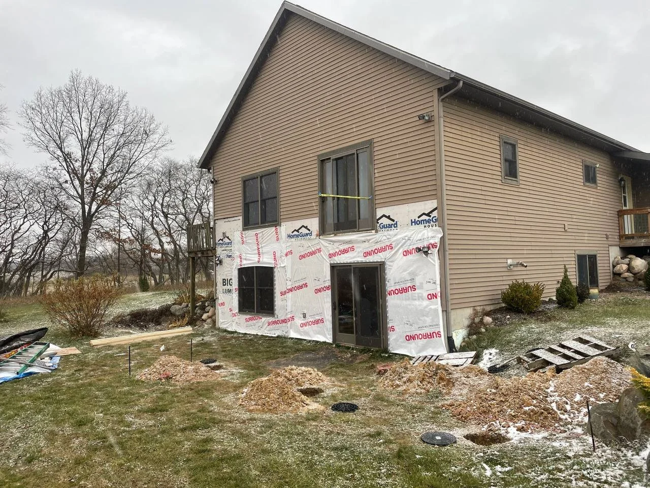 Exterior renovation project by J & M Group Michigan in Greenville, MI