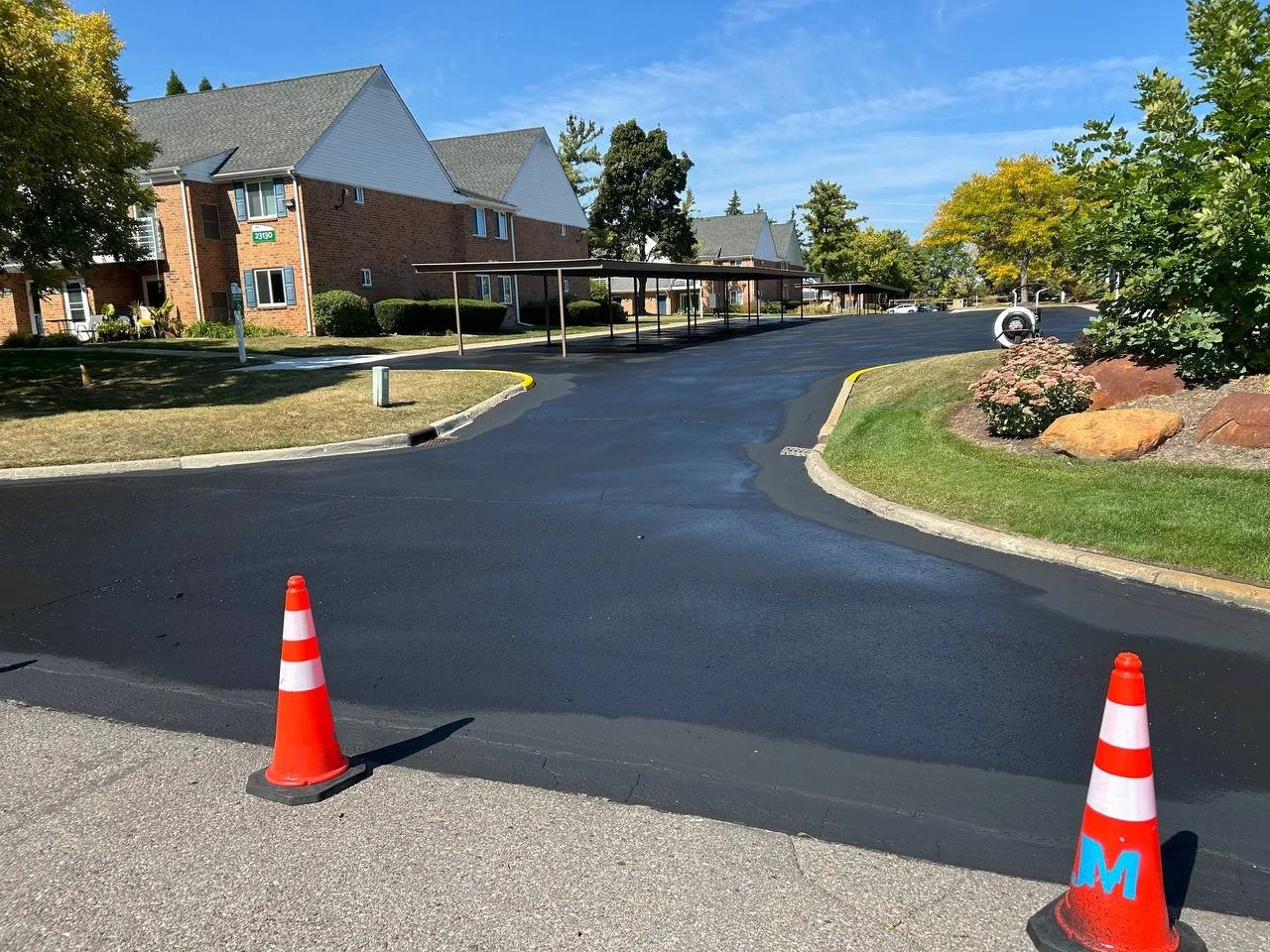 Sealcoating project by J & M Group Michigan in Greenville, MI